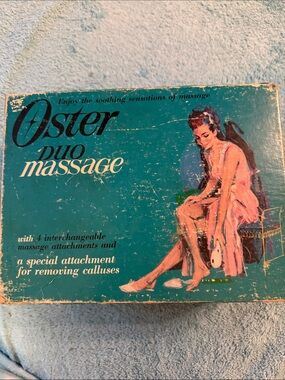 VTG 1969 Oster Duo Massage/vibrating Handheld Massager Kit. Model #205-01